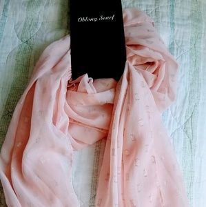 Pink oblong scarf